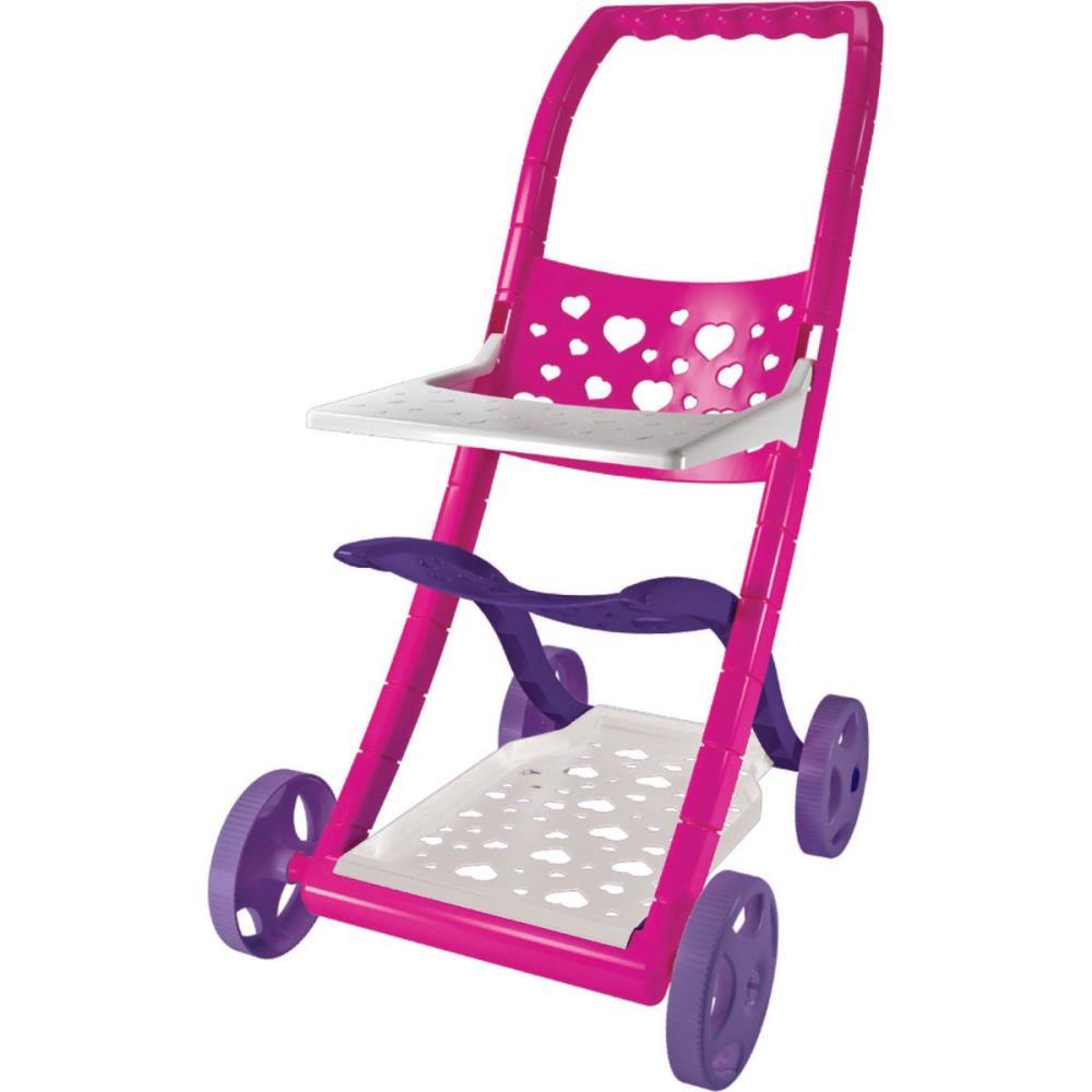 CARRINHO DE BONECA CARONINHA ROSA GGB PLAST UNIDADE