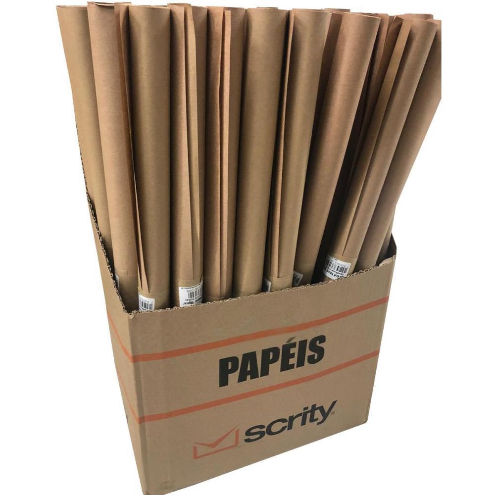 PAPEL KRAFT FOLHA 66X96CM 80G NATURAL C/2FLS SCRITY DP.C/100