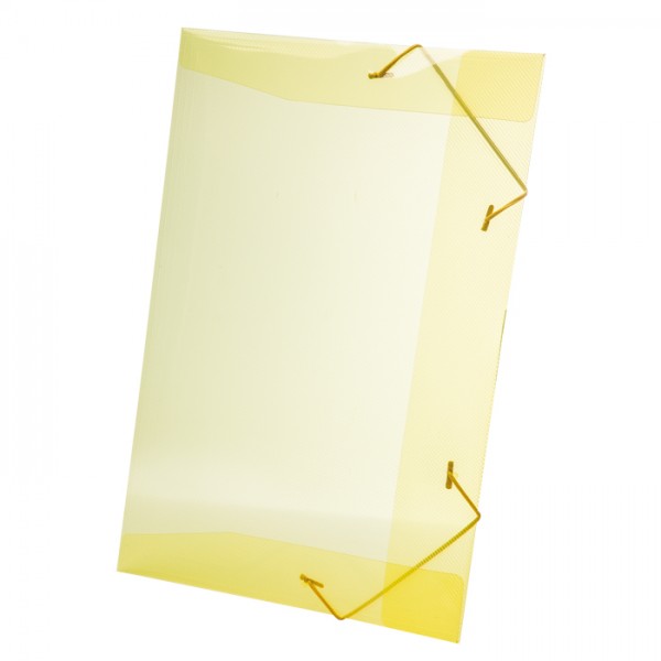 Pasta Elastico Oficio A02B Amarelo Plascony