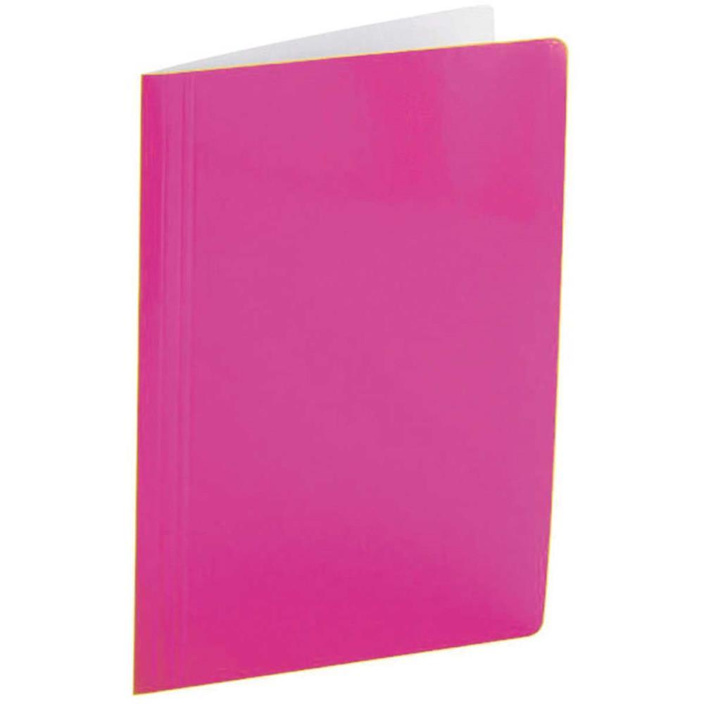 PASTA GRAMPO TRILHO PAPEL OFICIO ROSA POLYCART PCT.C/20