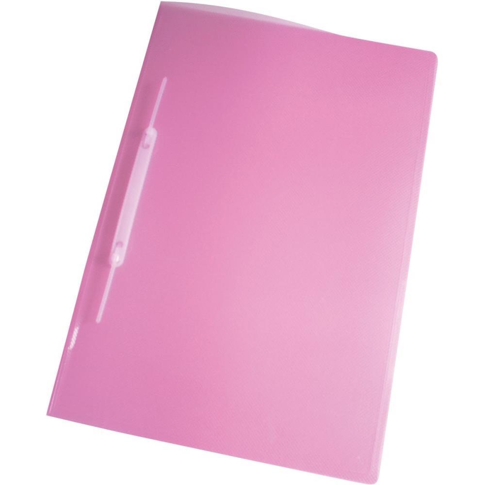PASTA GRAMPO TRILHO PLASTICA OFICIO ROSA ACP PCT.C/10