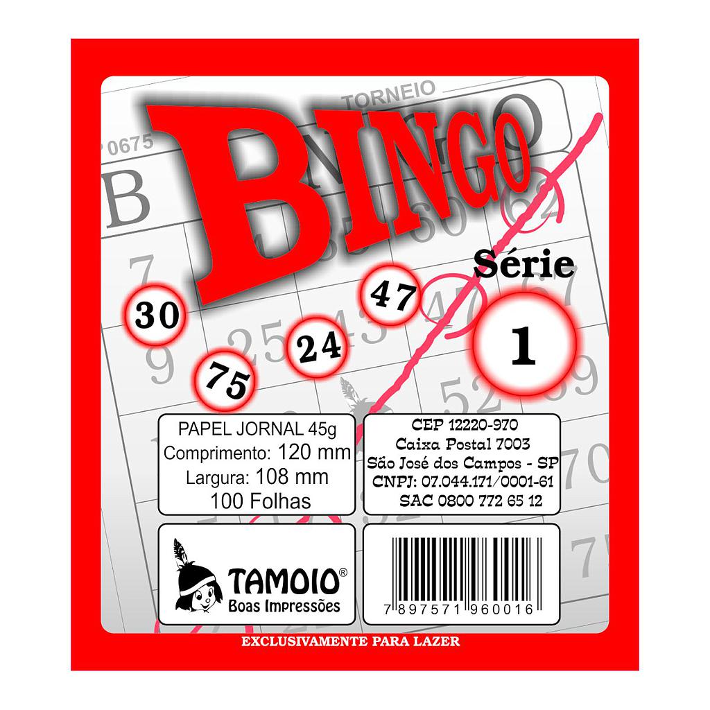 IMPRESSO TALAO DE BINGO TAMOIO 100FLS 6001