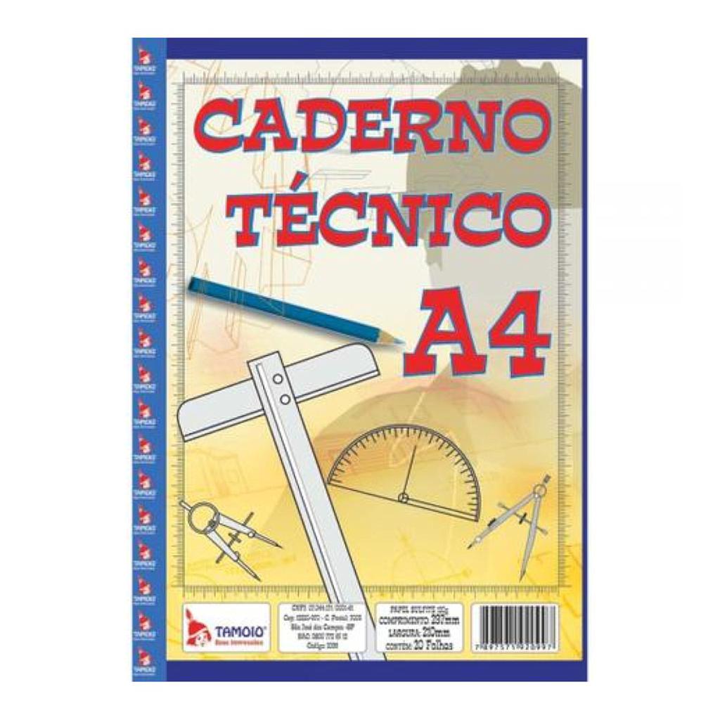 BLOCO DE DESENHO TAMOIO TECNICO 120G A4 2099 20FLS C/MARG
