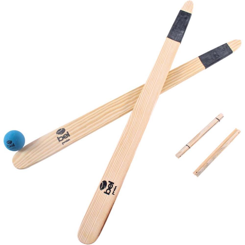 BRINQUEDO DIVERSO KIT BETS TACO MADEIRA+BOLINHA BELFIX UNIDADE