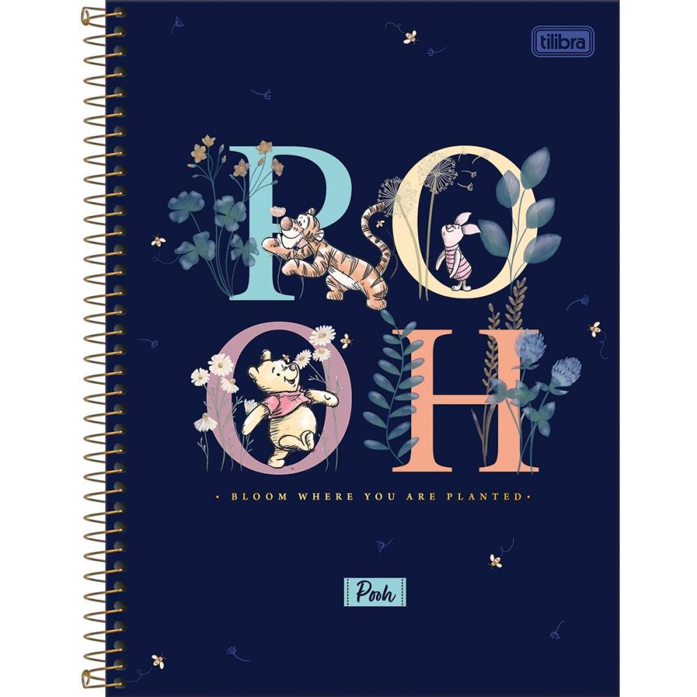 CADERNO 10X1 CAPA DURA POOH 160FLS. TILIBRA PCT.C/04