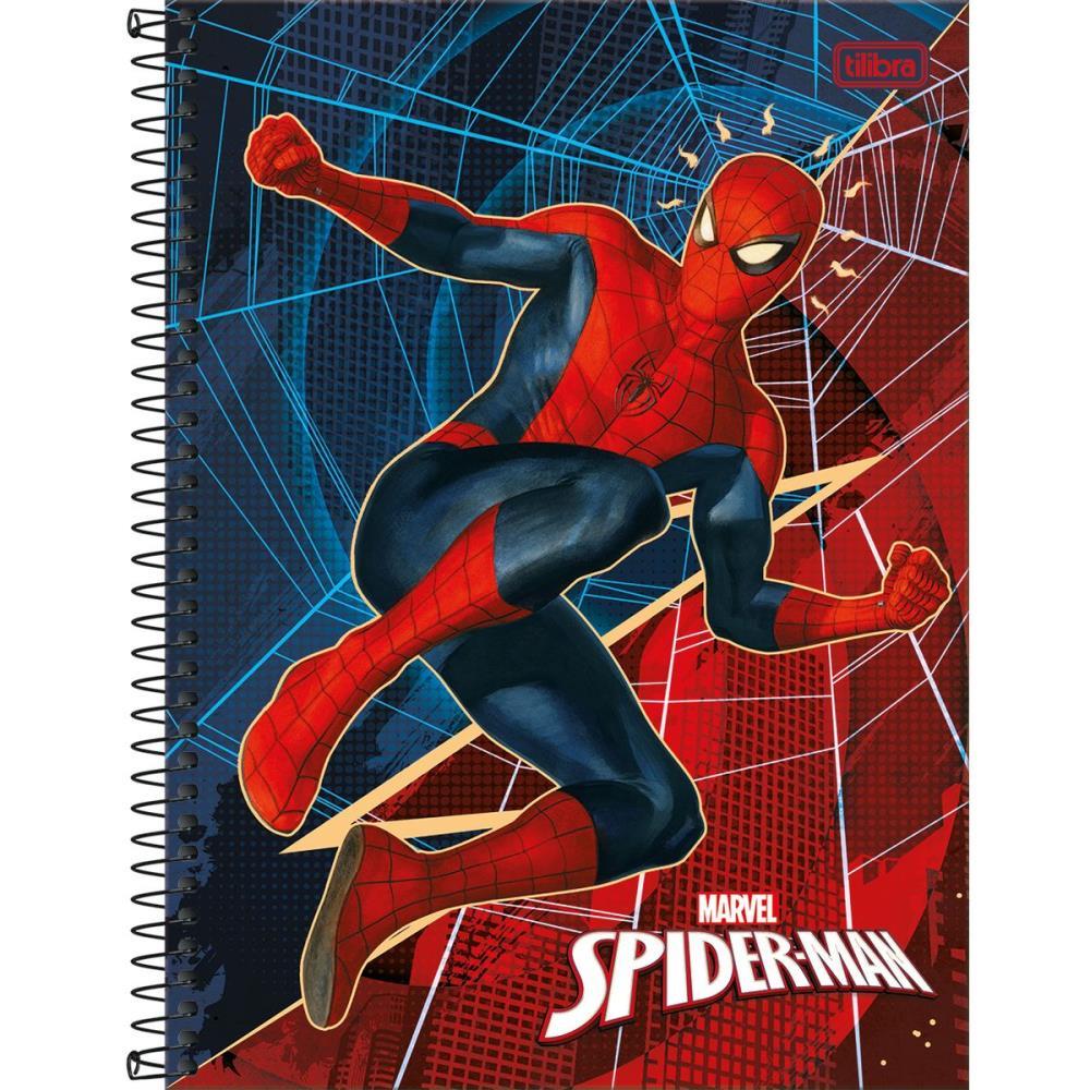 CADERNO 01X1 CAPA DURA SPIDER-MAN 80FLS. TILIBRA PCT.C/04