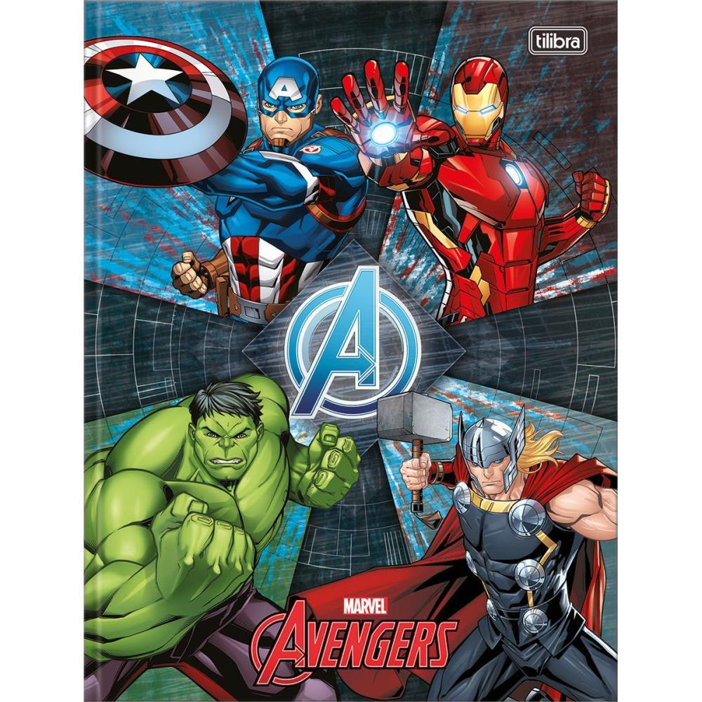 CADERNO BROCHURAO CAPA DURA AVENGERS 80FLS. TILIBRA PCT.C/05