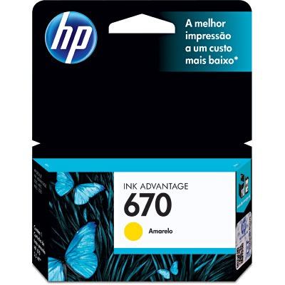 Cartucho Hp 670 Amarelo Cz116Ab 3,5Ml