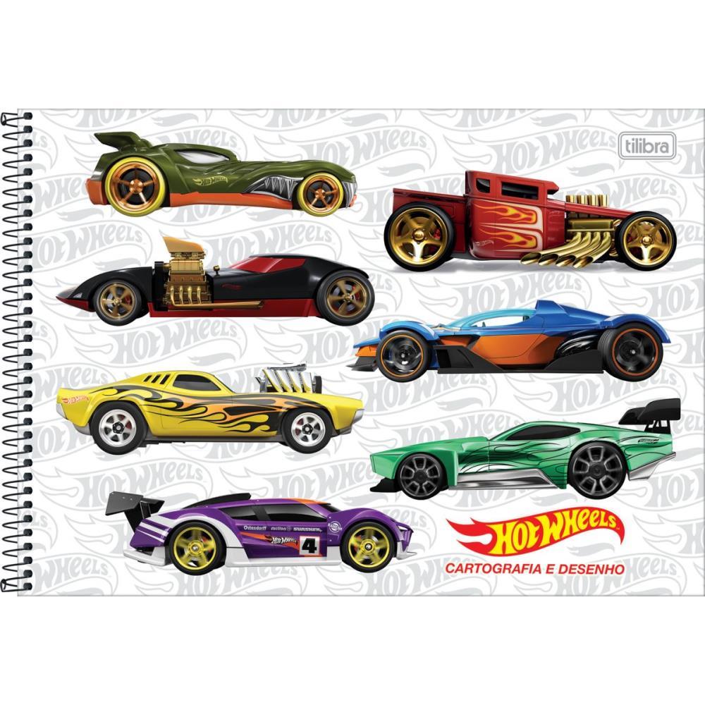 CADERNO DESENHO UNIV CAPA DURA HOT WHEELS 80FLS. TILIBRA PCT.C/04