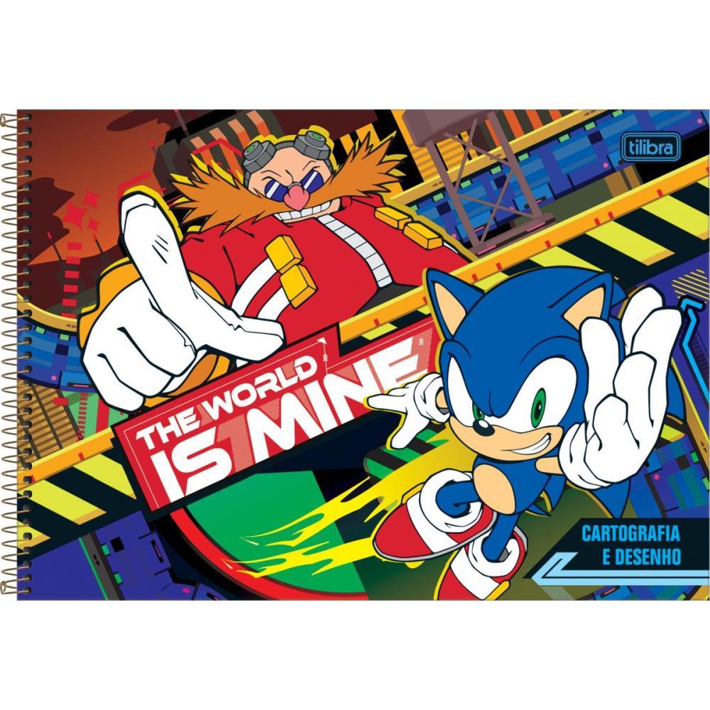 CADERNO DESENHO UNIV CAPA DURA SONIC 80FLS. TILIBRA PCT.C/04
