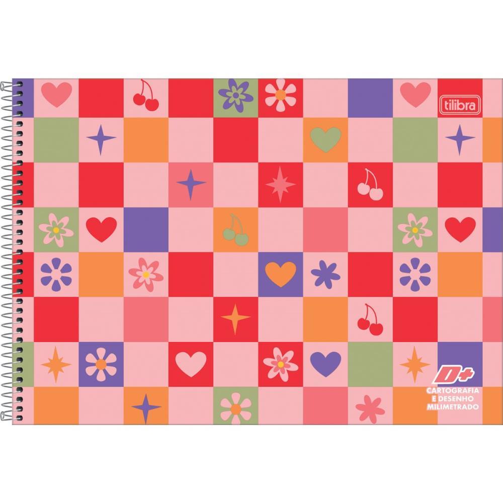 CADERNO DESENHO MILIMETRADO D+ FEM.96FLS.UNIV.ESP.HORIZ. TILIBRA PCT.C/04