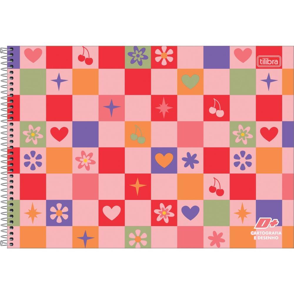 CADERNO DESENHO UNIV CAPA DURA D+ FEM.96FLS.UNIV.ESP.HORIZ. TILIBRA PCT.C/04