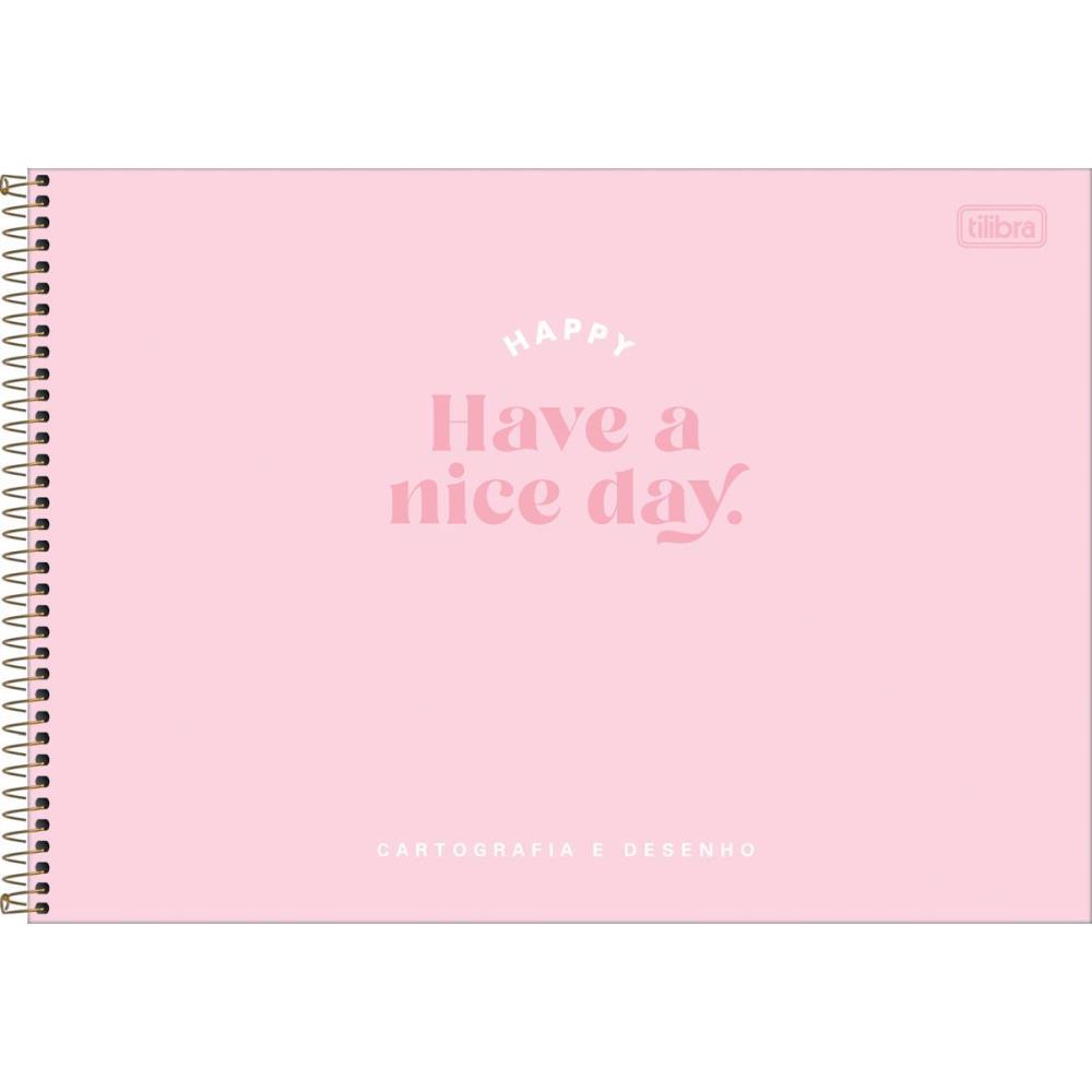 CADERNO DESENHO UNIV CAPA DURA HAPPY 80FLS. TILIBRA PCT.C/04