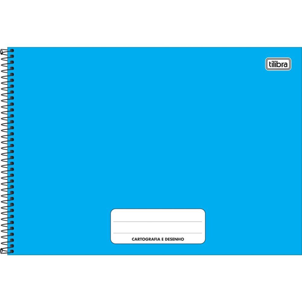 CADERNO DESENHO UNIV CAPA DURA PEPPER 80FLS AZUL UNIV.HORIZ. TILIBRA PCT.C/04
