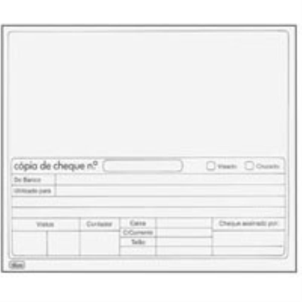 IMPRESSO COPIA DE CHEQUE BRANCO 100 FOLHAS 160X190MM TILIBRA PCT.C/10