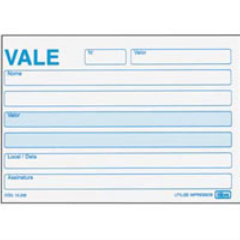 IMPRESSO VALE 100 FOLHAS SEM CANHOTO TILIBRA PCT.C/20