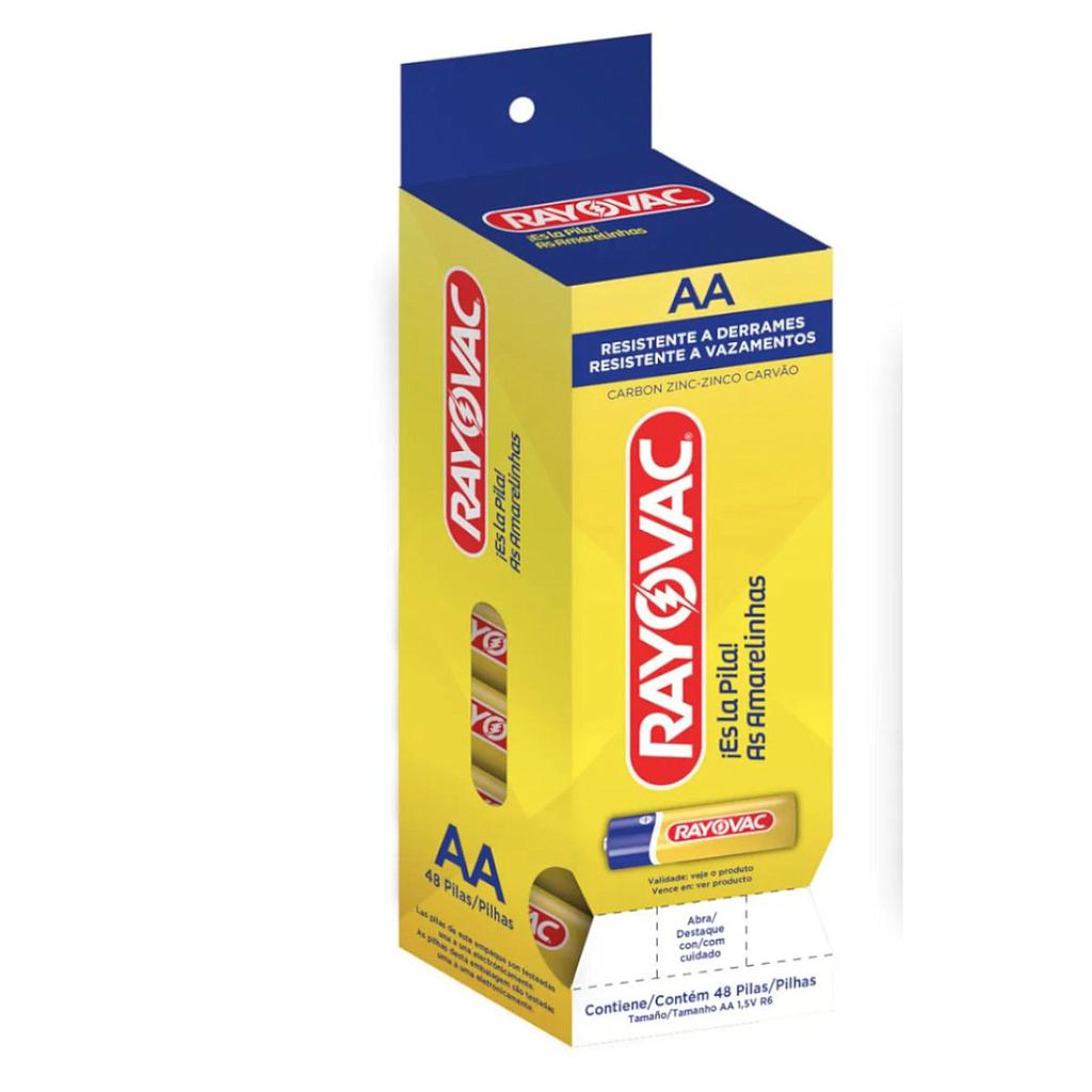 PILHA RAYOVAC PEQUENA AA COM 48