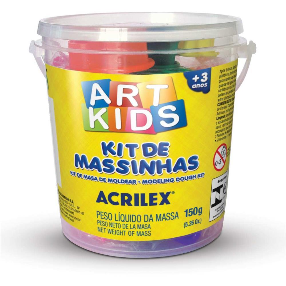 MASSA PARA MODELAR CRIATIVA ART KIDS 1 150G.POTES C/MOLDES ACRILEX PCT.C/03