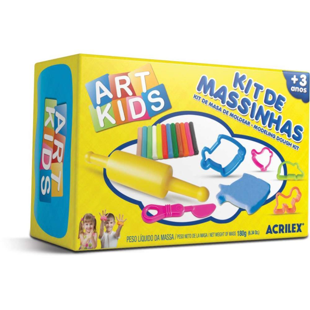 MASSA PARA MODELAR CRIATIVA ART KIDS 2 180G.C/MOLDES ACRILEX UNIDADE