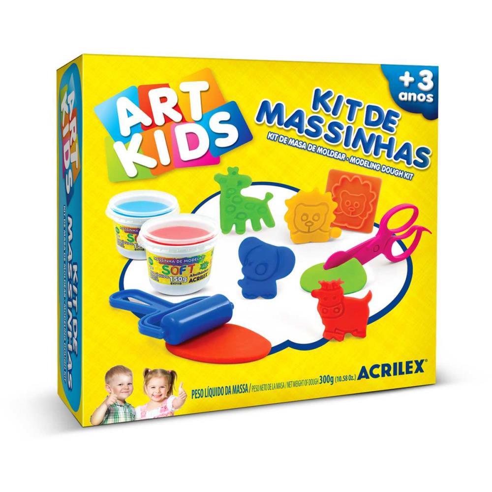 MASSA PARA MODELAR CRIATIVA ART KIDS 7 300G C/7 ACESSORIOS ACRILEX UNIDADE