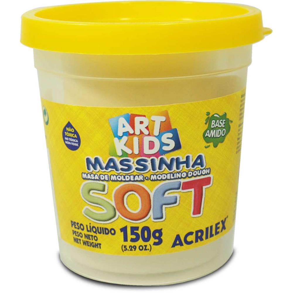 MASSA PARA MODELAR SOFT 150G.BRANCO NEVE BS AMIDO ACRILEX POTE