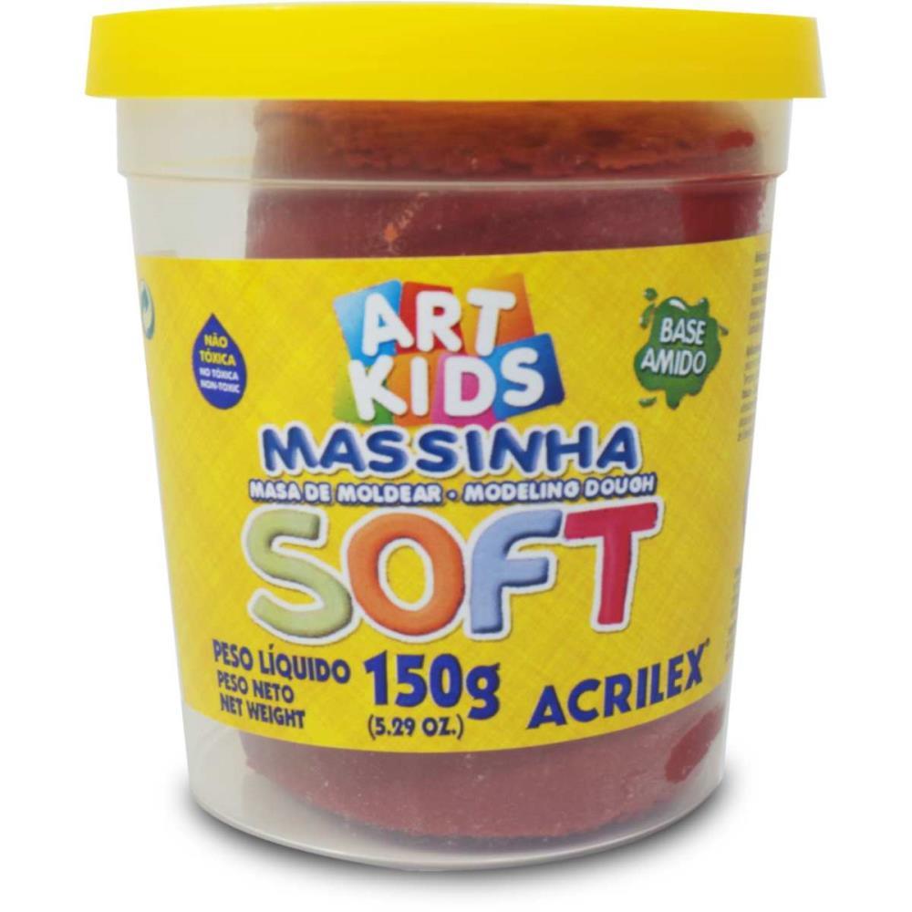 MASSA PARA MODELAR SOFT 150G.CHOCOLATE BS AMIDO ACRILEX POTE