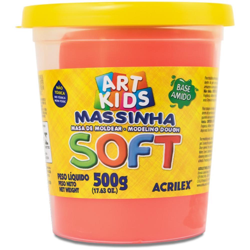 MASSA PARA MODELAR SOFT 500G.VERMELHO BS.AMIDO ACRILEX POTE