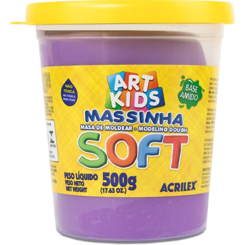 MASSA PARA MODELAR SOFT 500G.VIOLETA BS AMIDO ACRILEX POTE