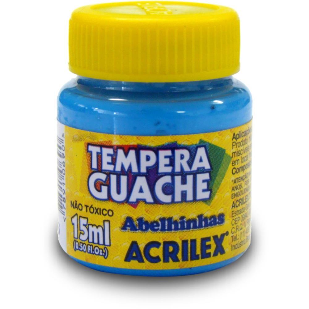 TINTA GUACHE 015ML AZUL CELESTE ACRILEX DUZIA