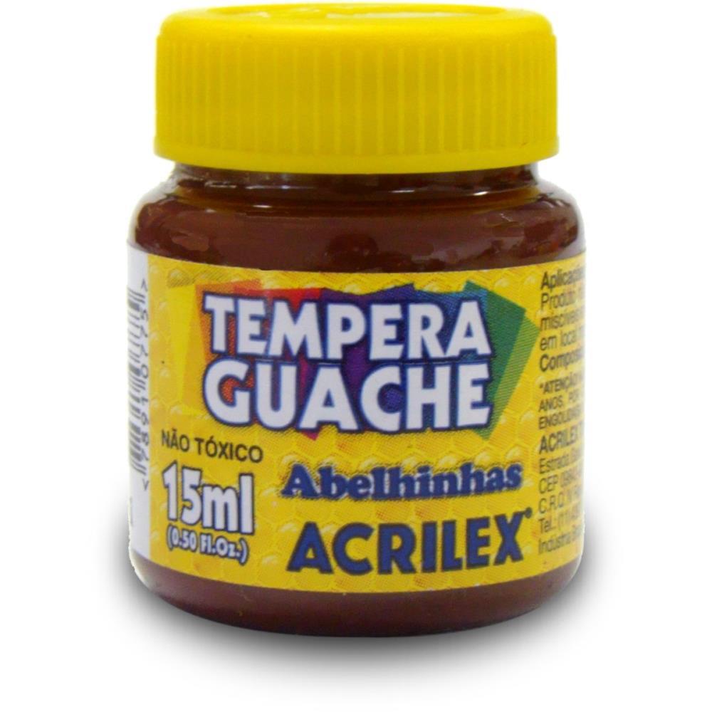 TINTA GUACHE 015ML MARROM ACRILEX DUZIA