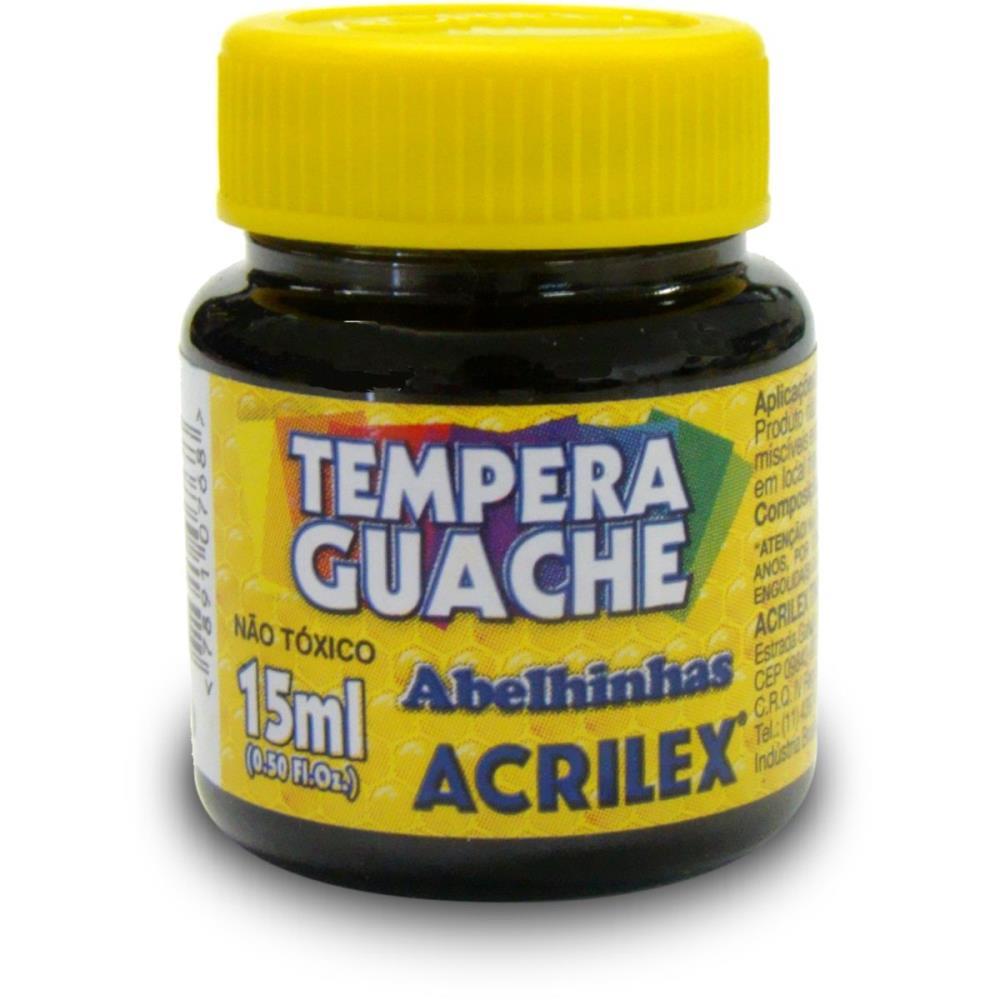 TINTA GUACHE 015ML PRETO ACRILEX DUZIA