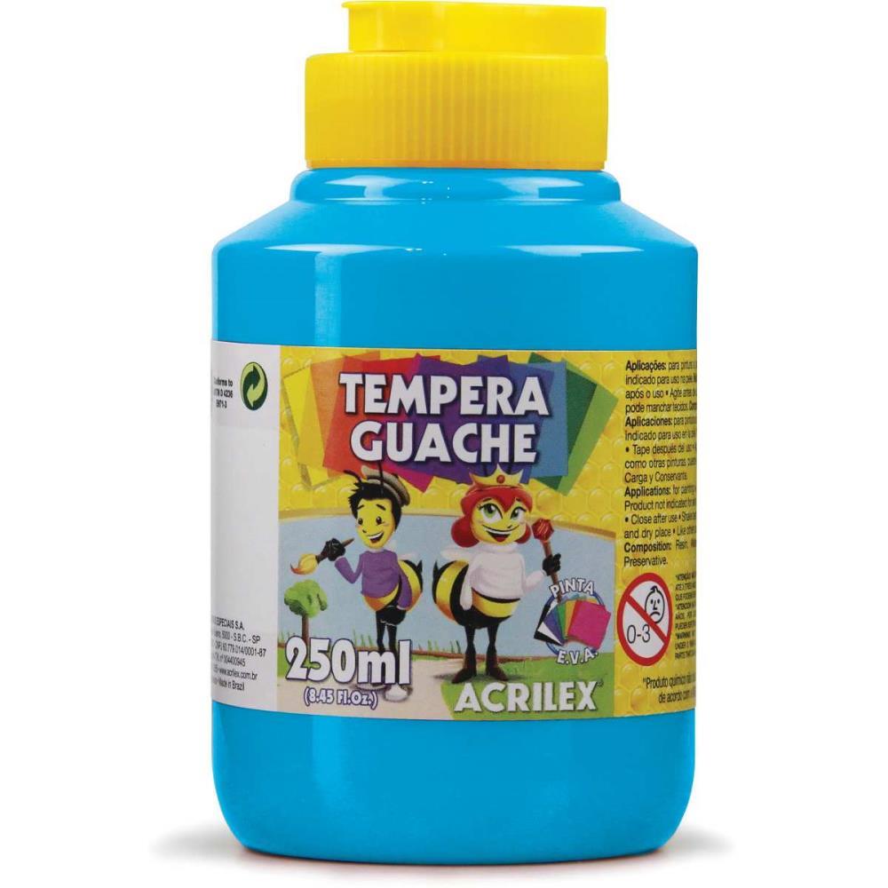 TINTA GUACHE 250ML AZUL CELESTE ACRILEX PCT.C/03