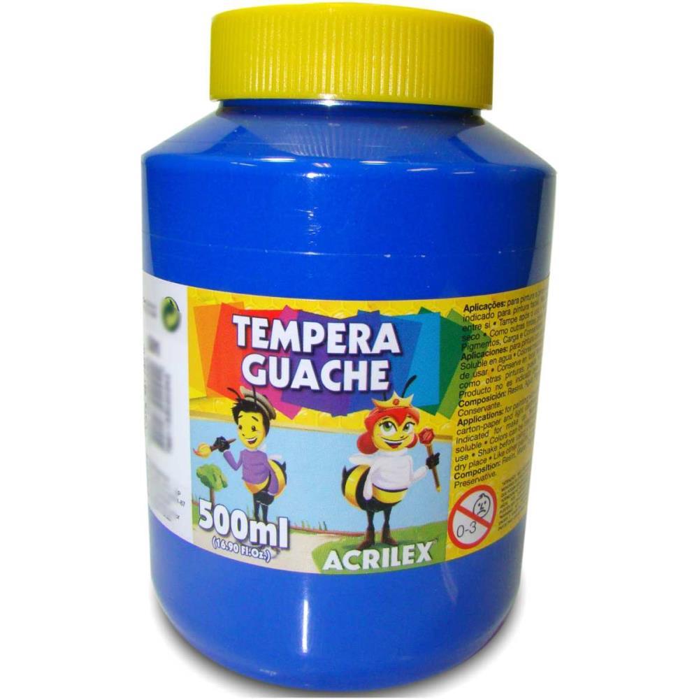 TINTA GUACHE 500ML AZUL ACRILEX CX.C/06