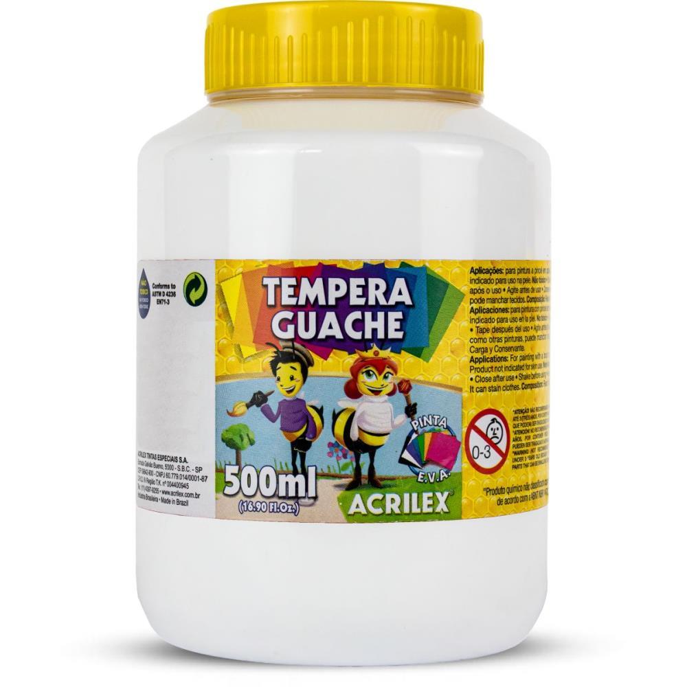 TINTA GUACHE 500ML BRANCO ACRILEX UNIDADE