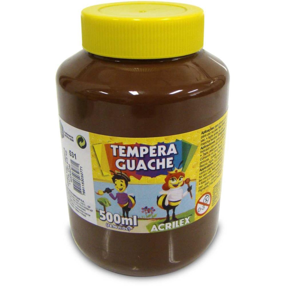 TINTA GUACHE 500ML MARROM ACRILEX CX.C/06