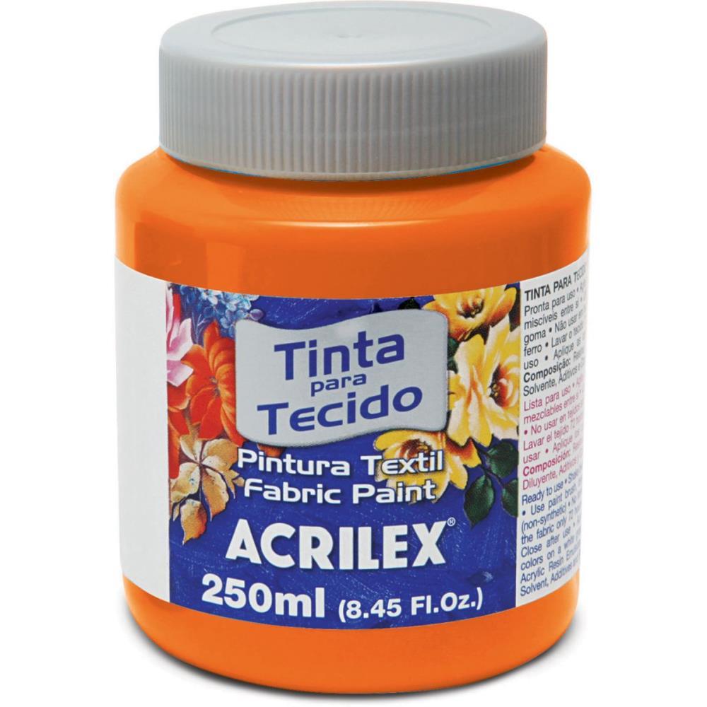 TINTA PARA TECIDO FOSCA 250ML LARANJA ACRILEX PCT.C/03