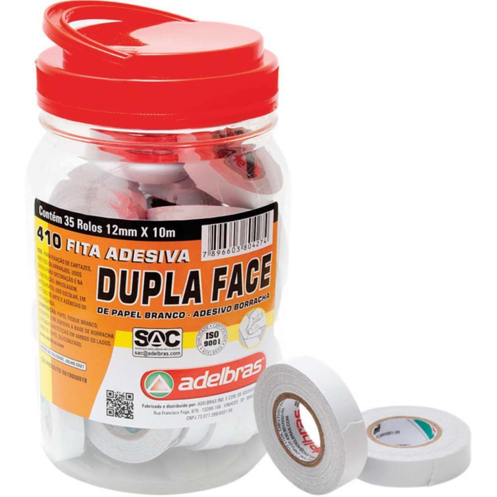 FITA DUPLA FACE PAPEL 410 12MMX10M. ADELBRAS POTE-35