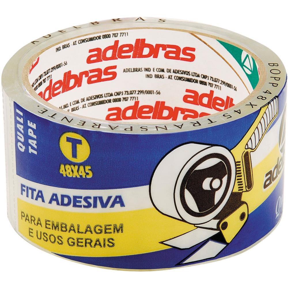 FITA PARA EMPACOTAMENTO QUALITAPE 48MMX45M TRANSP. ADELBRAS UNIDADE