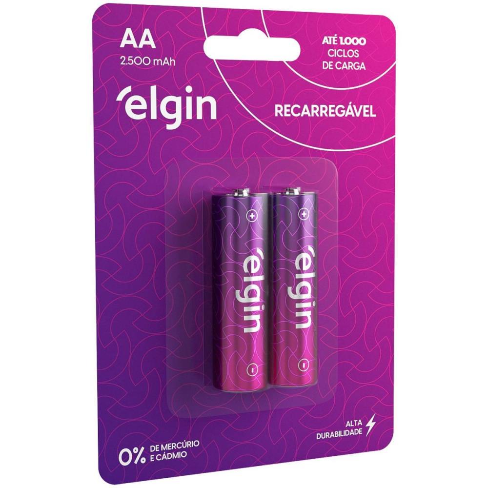PILHA RECARREGAVEL PALITO AAA 900MAH 1.2V C/02 ELGIN BL.C/02