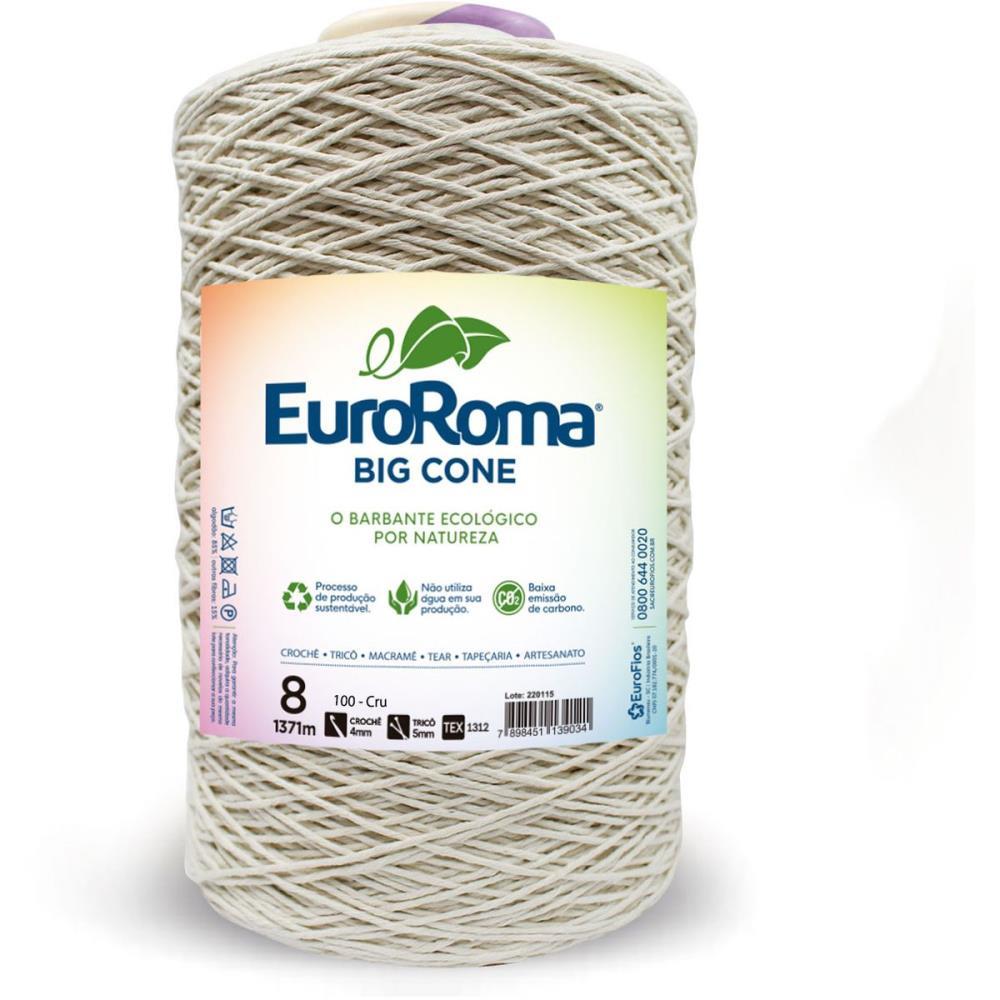 BARBANTE CRU 1,8KG 4/8 FIOS ROLO 1371M EUROROMA UNIDADE