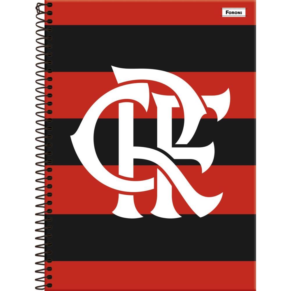 CADERNO 01X1 CAPA DURA FLAMENGO 80FLS. FORONI PCT.C/04