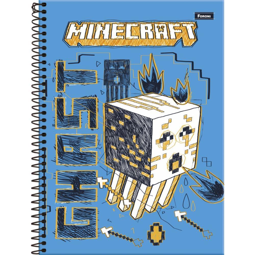 CADERNO 01X1 CAPA DURA MINECRAFT 80FLS. FORONI PCT.C/04