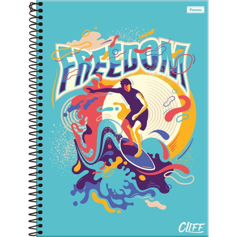 CADERNO 20X1 CAPA DURA CLIFF MASCULINO 320FLS. FORONI PCT.C/02