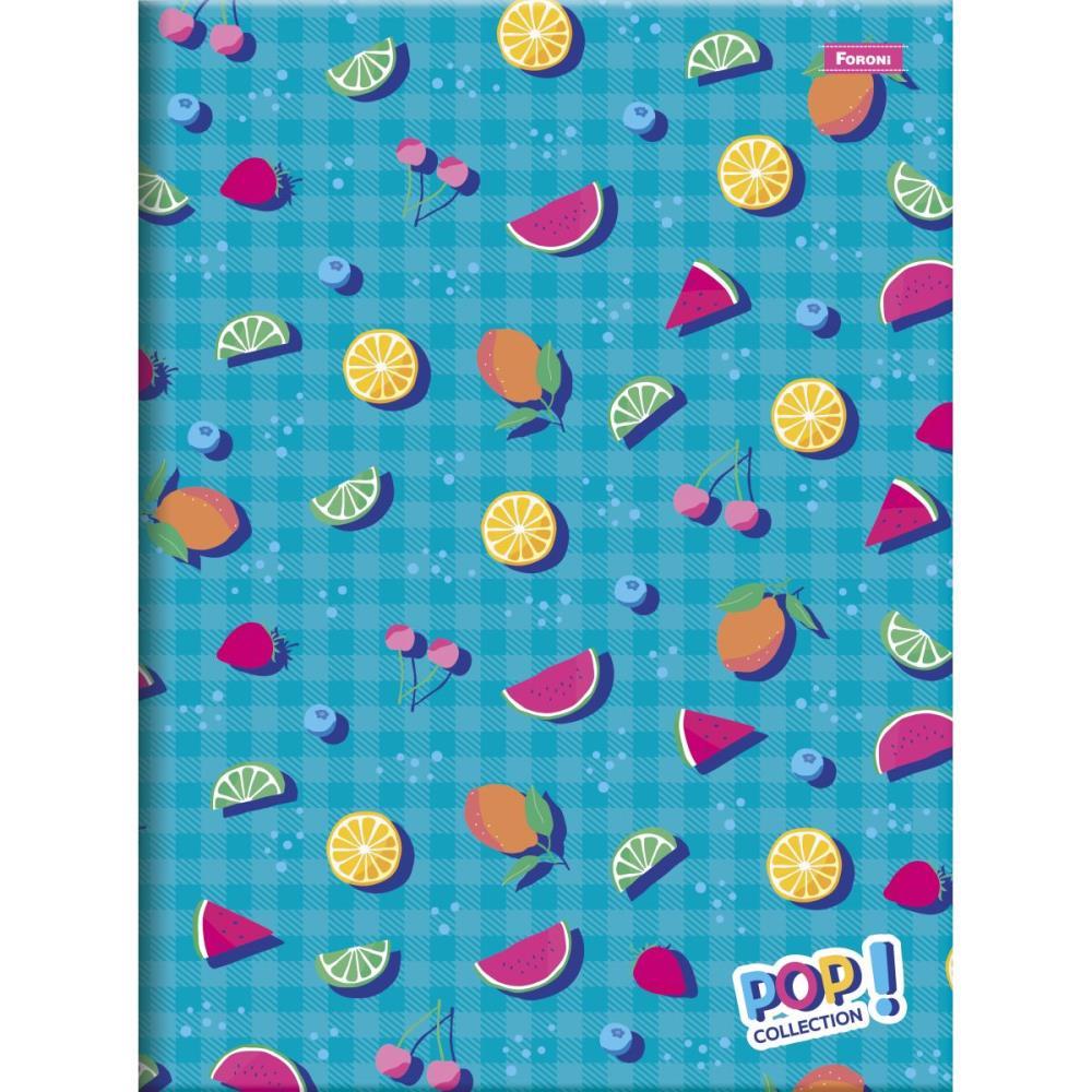 CADERNO BROCHURA 1/4 CAPA DURA POP COLLECTION 96FLS. FORONI PCT.C/10