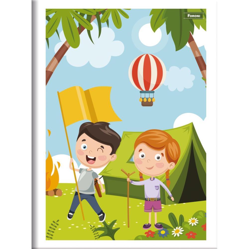 CADERNO BROCHURA 1/4 CAPA INFANTIL 96 FOLHAS FORONI PCT.C/10