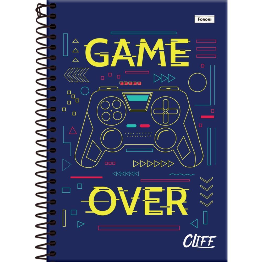 CADERNO ESPIRAL 1/4 CAPA DURA CLIFF MASCULINO 80FLS. FORONI PCT.C/05