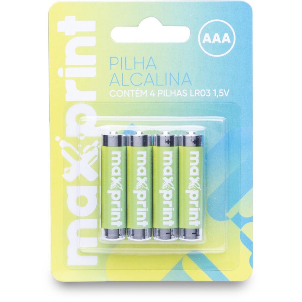 PILHA ALCALINA PALITO AAA MAXPRINT BL.C/04