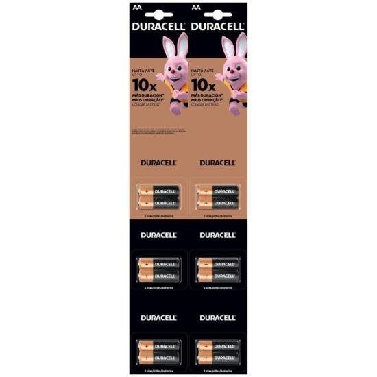 Pilha Alcalina Pequena AA Cartela 6 X 2Un Duracell Cartela