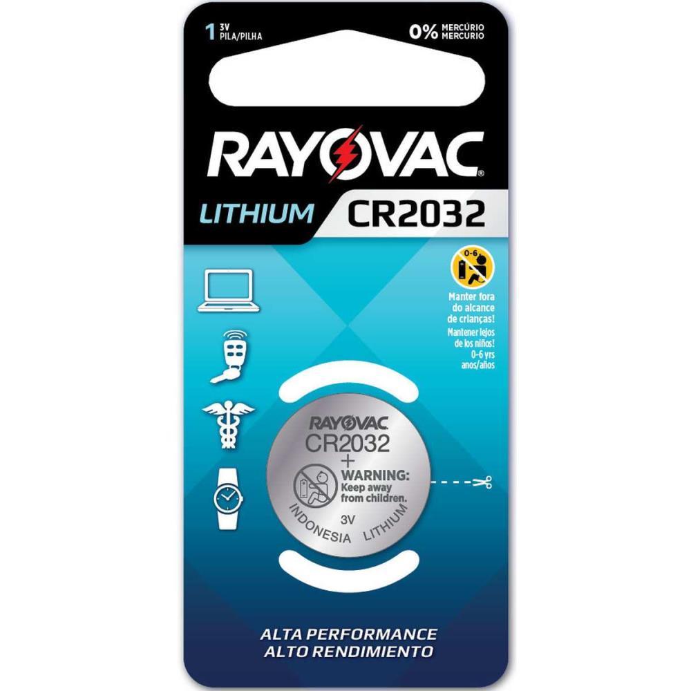 PILHA BATERIA BOTAO CR2032 3V. LITHIUM RAYOVAC CX.C/06
