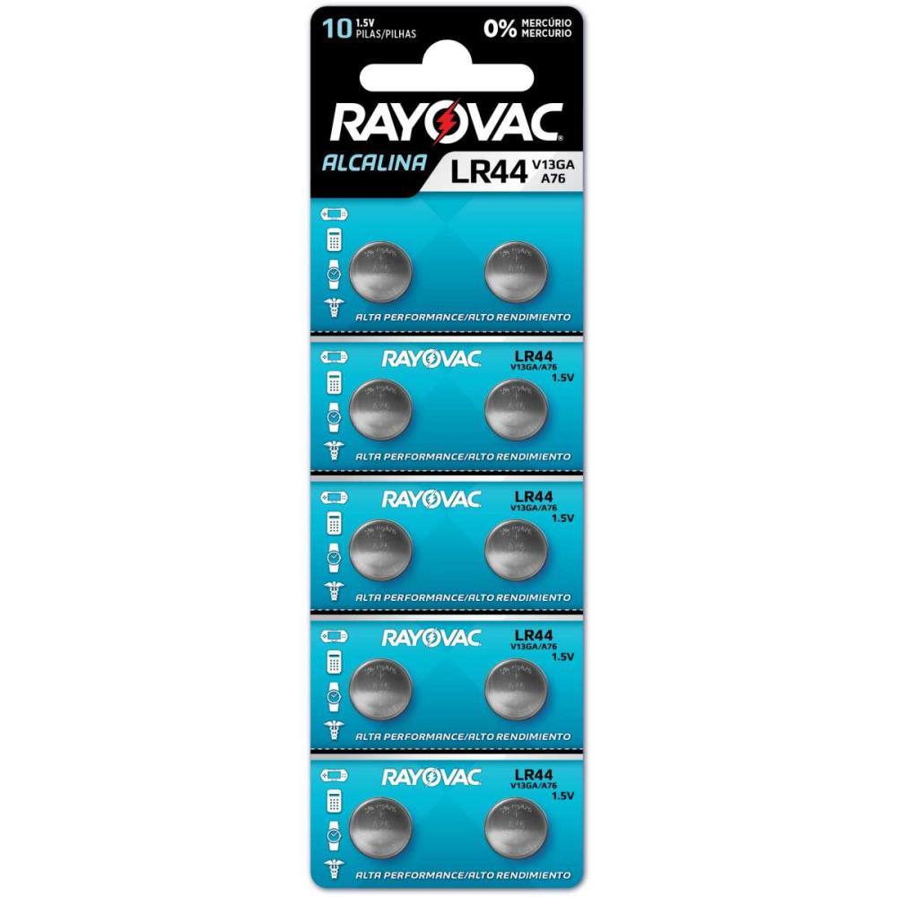 PILHA BATERIA BOTAO LR44 1,5V. RAYOVAC CT.C/10